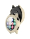Etui ze szkłem do zegarka Bizon Case+Glass Watch do Xiaomi Watch S4 beżowe