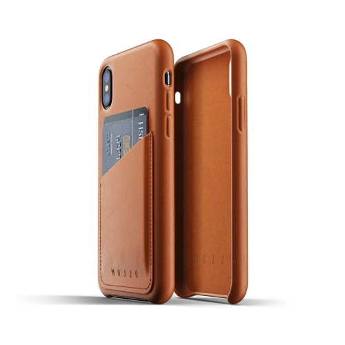 Kup Etui Mujjo Full Leather Wallet Apple iPhone X/XS (brązowe) - MUJ022BR - {ean13} - Sklep Home Screen