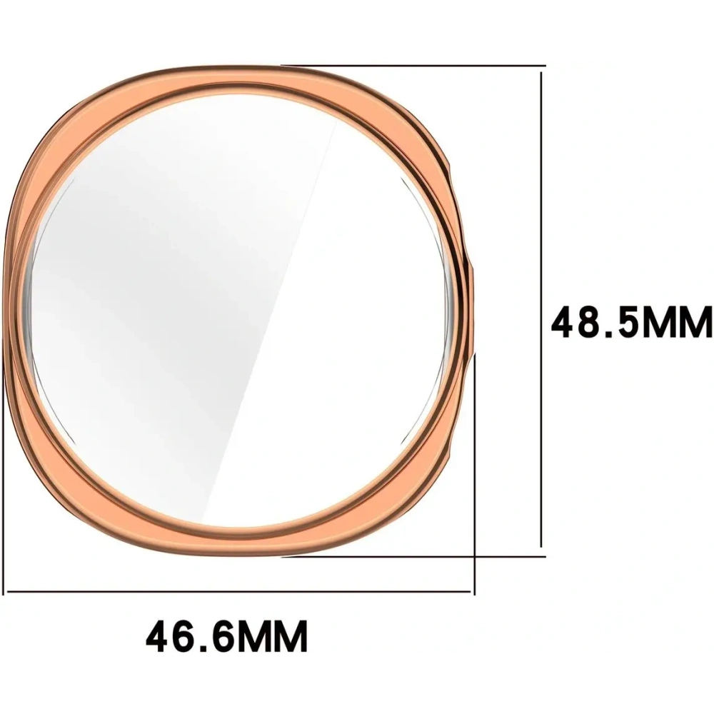 Etui z osłoną ekranu Bizon Case Watch Felipe do Samsung Galaxy Watch 8 44mm różowozłote