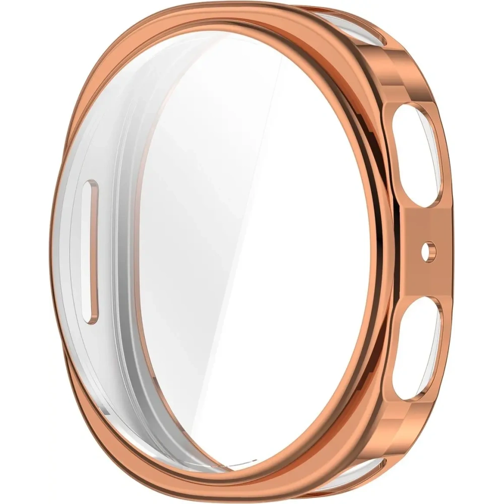 Etui z osłoną ekranu Bizon Case Watch Felipe do Samsung Galaxy Watch 8 44mm różowozłote