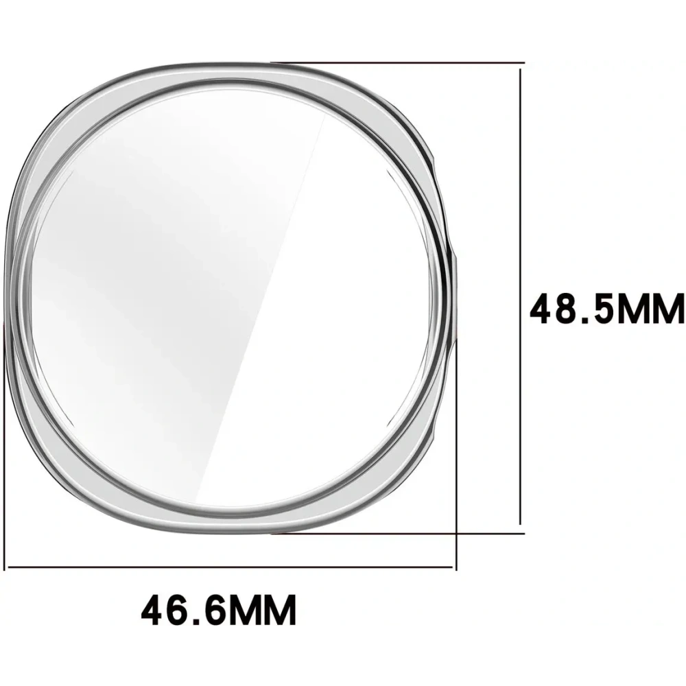 Etui z osłoną ekranu Bizon Case Watch Felipe do Samsung Galaxy Watch 8 44mm srebrne