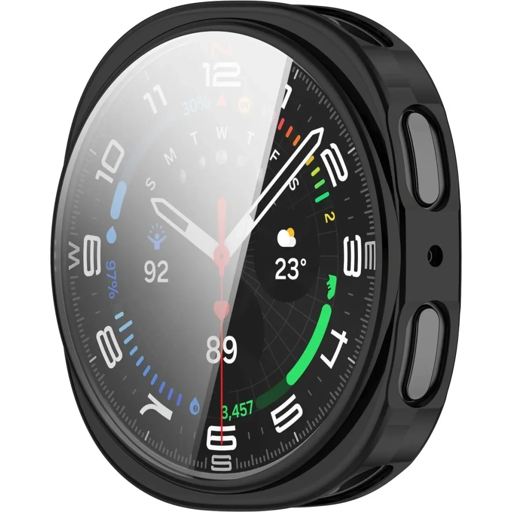 Etui z osłoną ekranu Bizon Case Watch Felipe do Samsung Galaxy Watch 8 40mm czarne