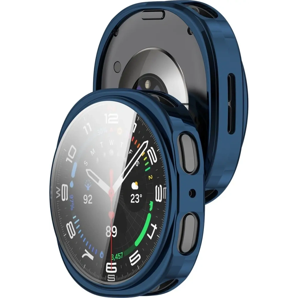 Etui z osłoną ekranu Bizon Case Watch Felipe do Samsung Galaxy Watch 8 40mm niebieskie