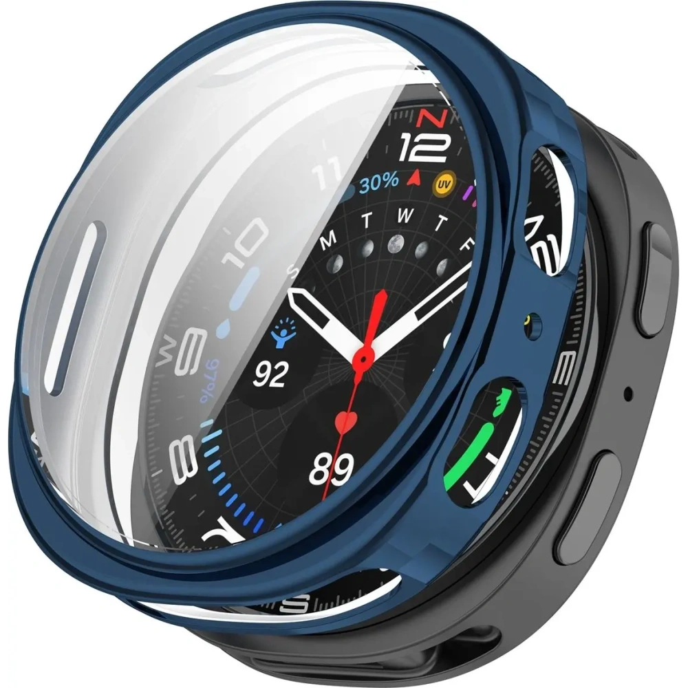 Etui z osłoną ekranu Bizon Case Watch Felipe do Samsung Galaxy Watch 8 40mm niebieskie