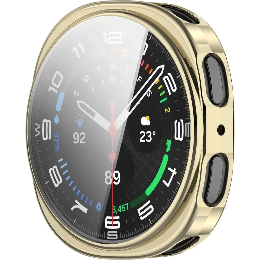 Etui z osłoną ekranu Bizon Case Watch Felipe do Samsung Galaxy Watch 8 40mm złote