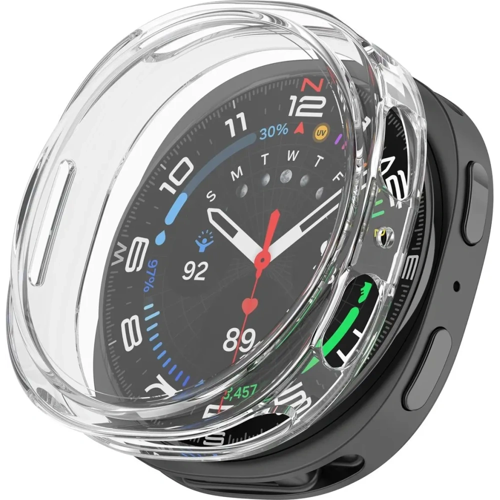 Etui z osłoną ekranu Bizon Case Watch Felipe do Samsung Galaxy Watch 8 40mm przezroczyste
