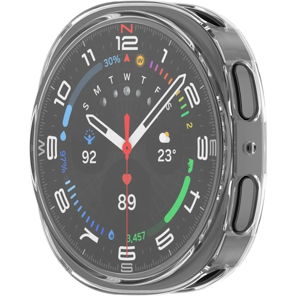 Etui z osłoną ekranu Bizon Case Watch Felipe do Samsung Galaxy Watch 8 40mm przezroczyste