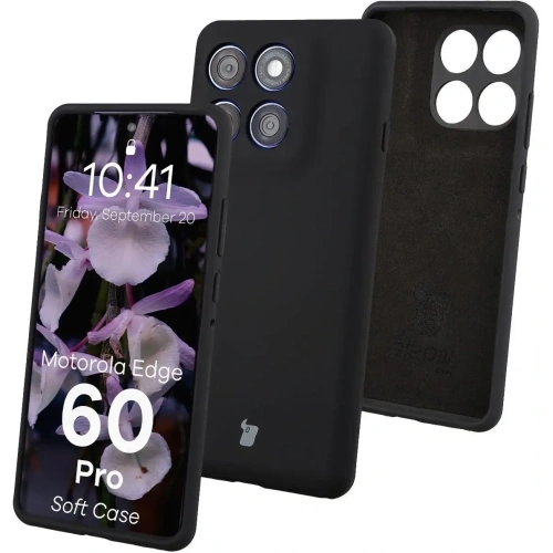 Silikonowe etui Bizon Soft Case do Motorola Edge 60 Pro czarne