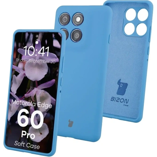Silikonowe etui Bizon Soft Case do Motorola Edge 60 Pro niebieskie
