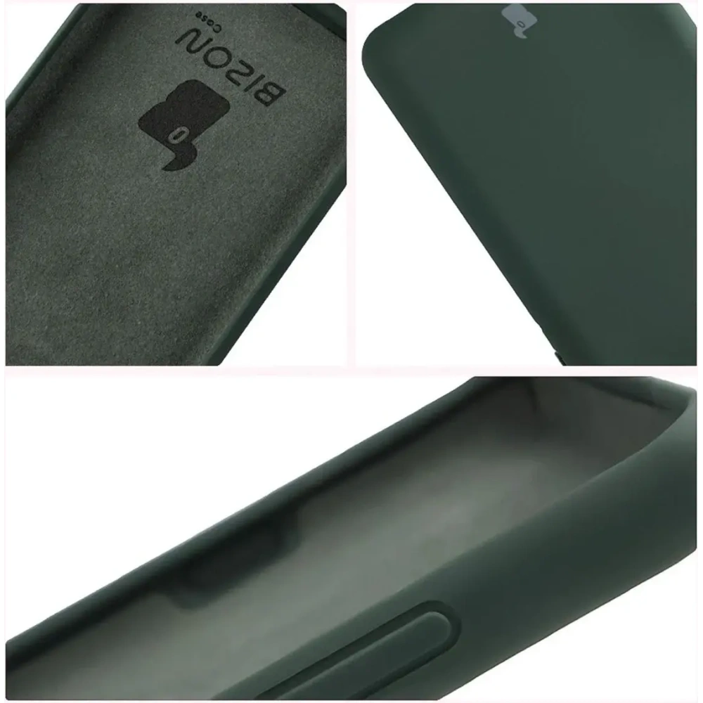 Silikonowe etui Bizon Soft Case do Motorola Edge 60 Pro ciemnozielone