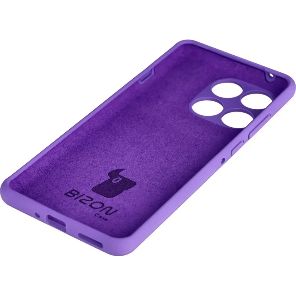Silikonowe etui Bizon Soft Case do Motorola Edge 60 Pro fioletowe