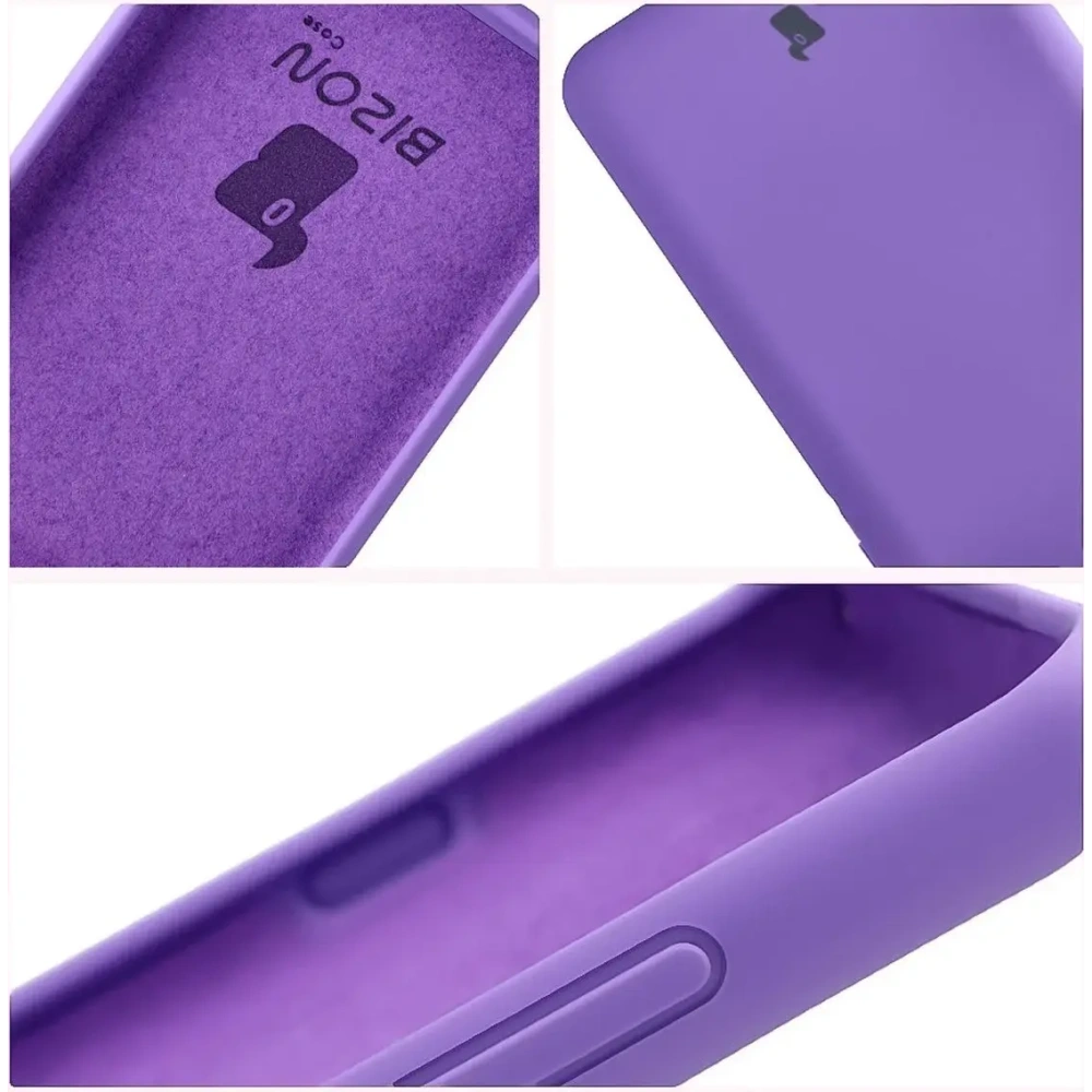 Silikonowe etui Bizon Soft Case do Motorola Edge 60 Pro fioletowe