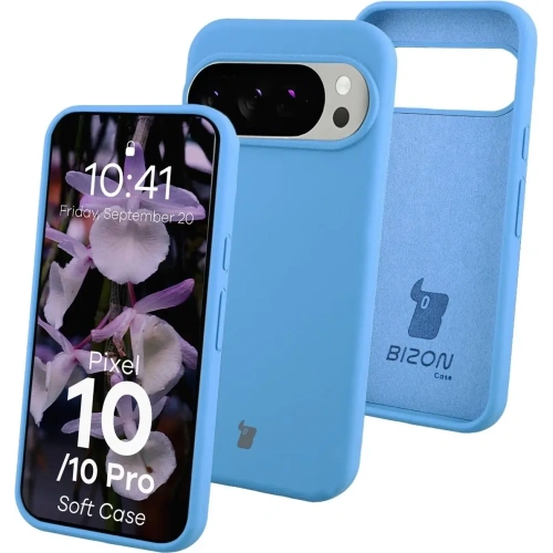 Silikonowe etui Bizon Soft Case do Google Pixel 10 / 10 Pro niebieskie