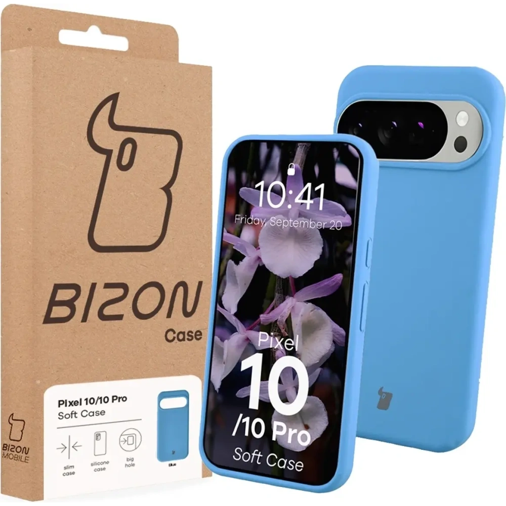 Silikonowe etui Bizon Soft Case do Google Pixel 10 / 10 Pro niebieskie