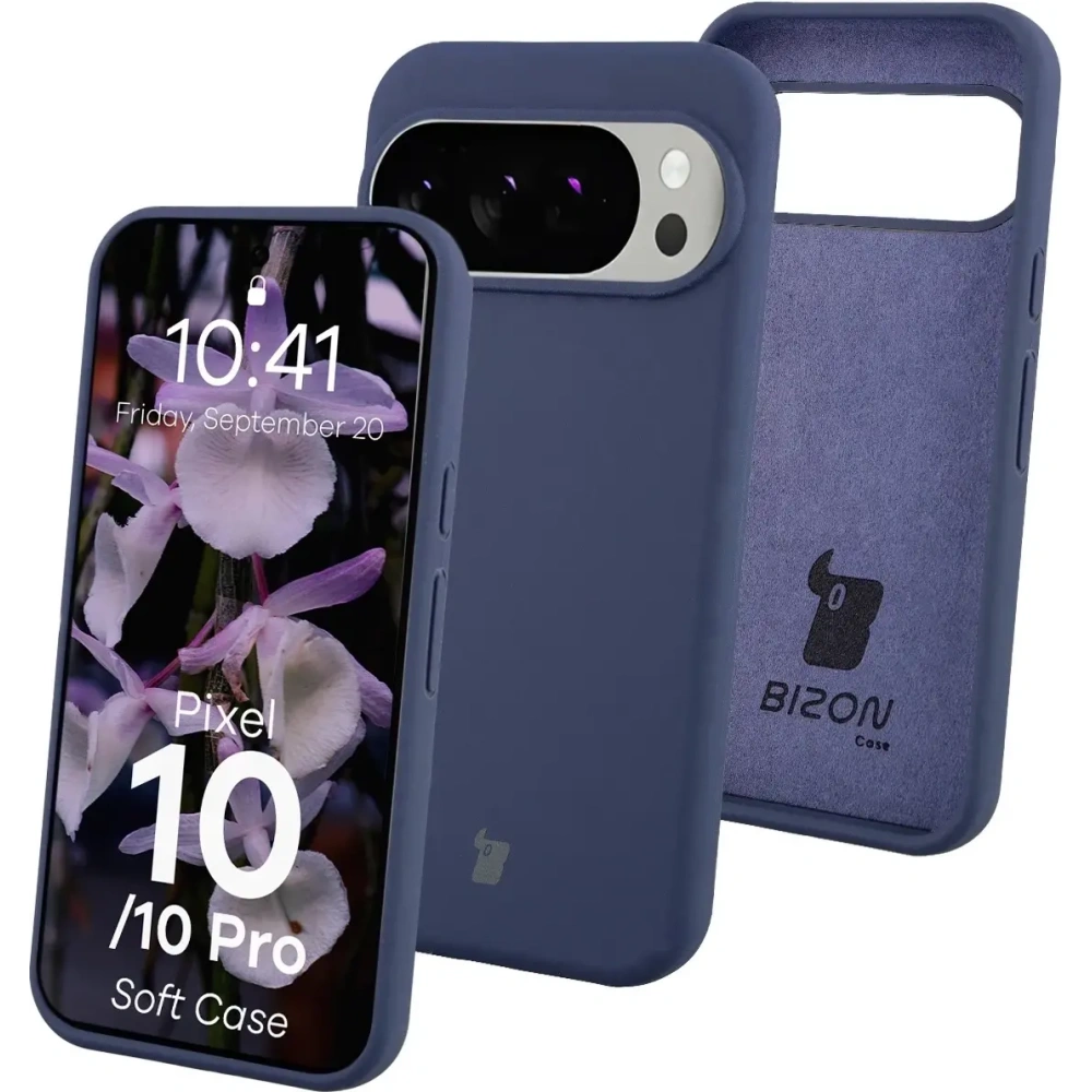 Silikonowe etui Bizon Soft Case do Google Pixel 10 / 10 Pro ciemnoniebieskie