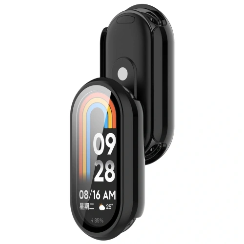 Etui ze szkłem do zegarka Bizon Case+Glass Watch do Xiaomi Smart Band 10 czarne