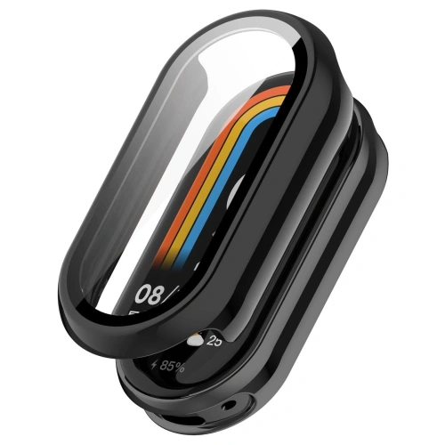 Etui ze szkłem do zegarka Bizon Case+Glass Watch do Xiaomi Smart Band 10 czarne