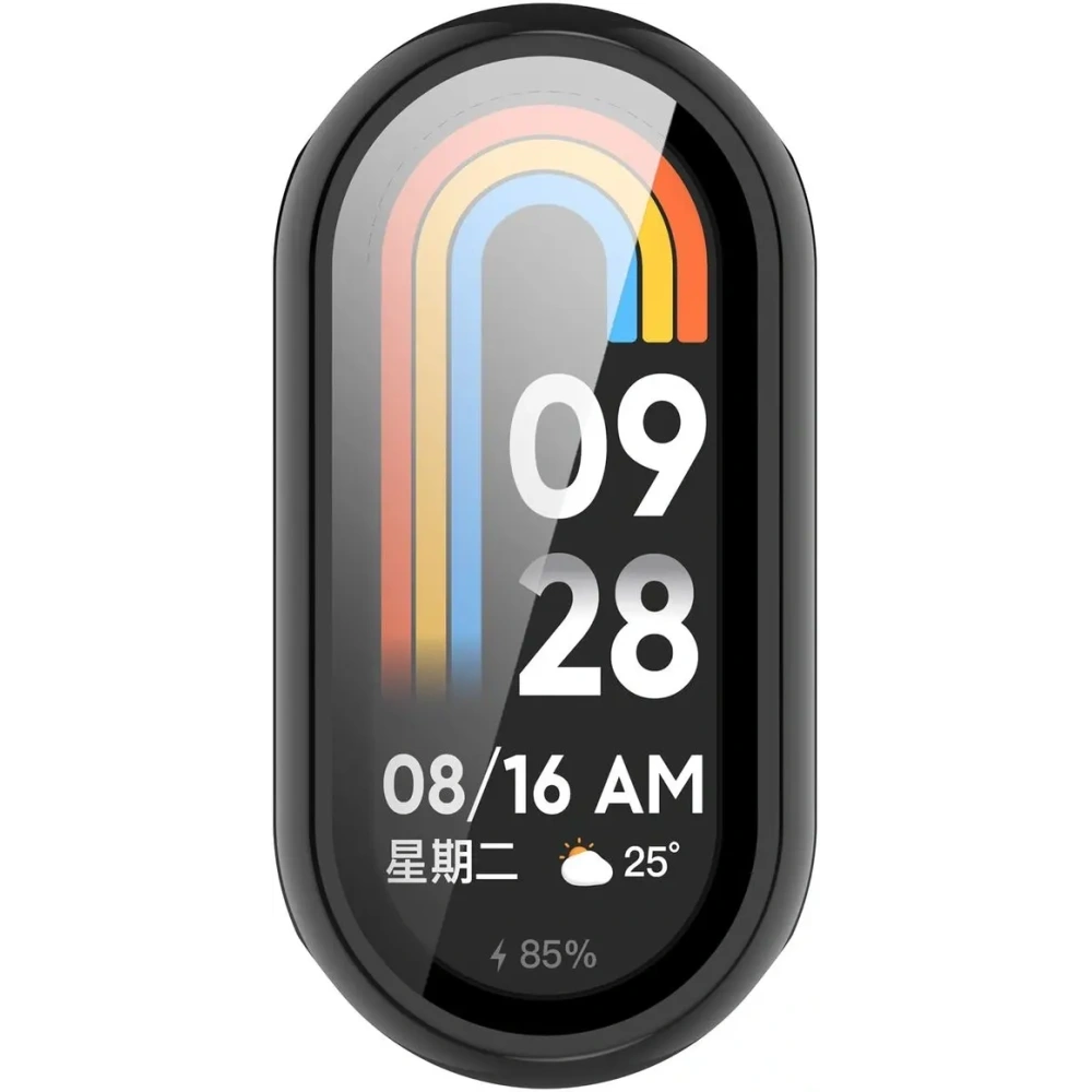 Etui ze szkłem do zegarka Bizon Case+Glass Watch do Xiaomi Smart Band 10 czarne