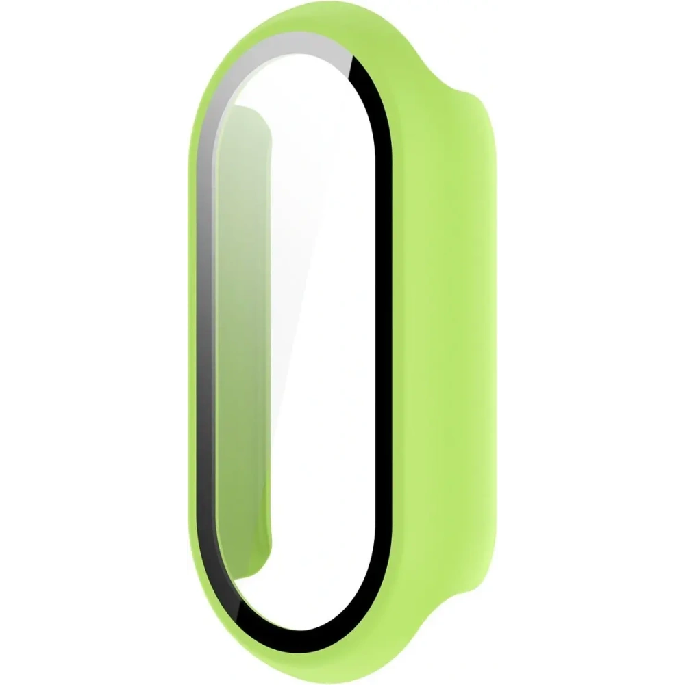 Etui ze szkłem do zegarka Bizon Case+Glass Watch do Xiaomi Smart Band 10 jasnozielone