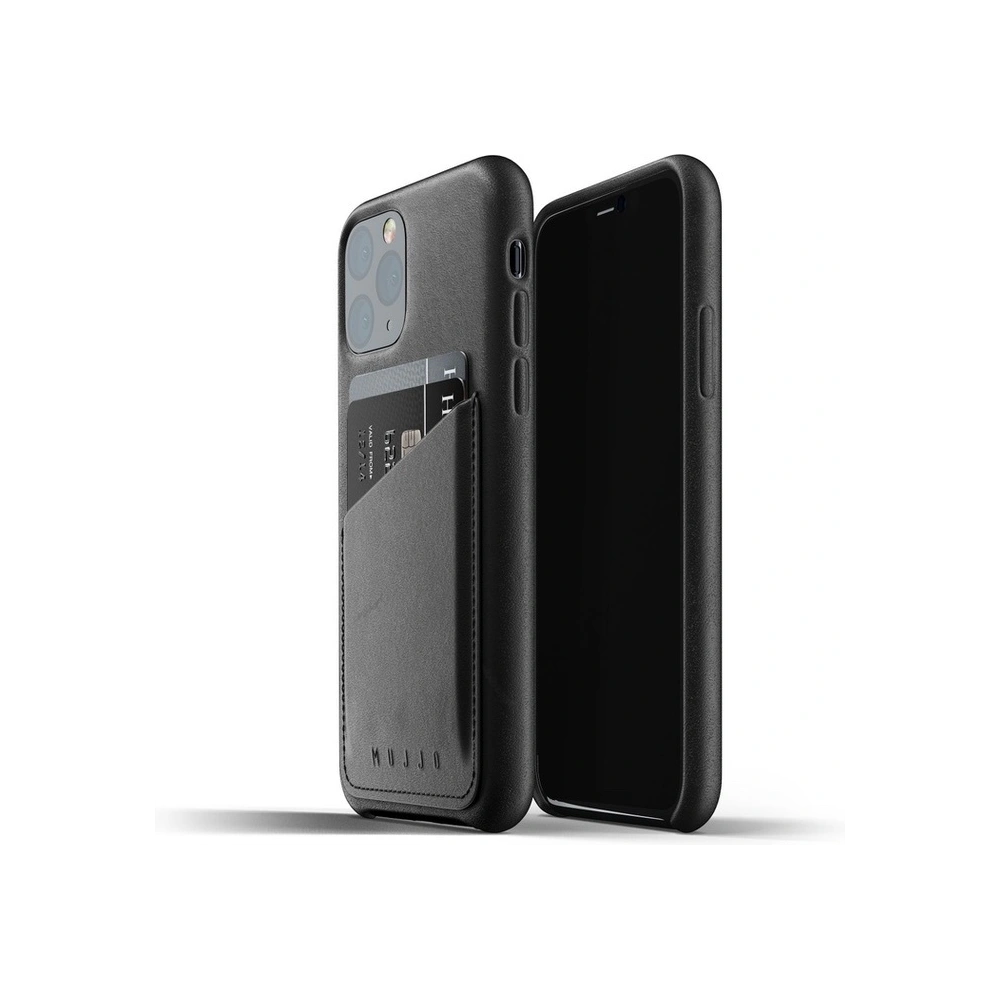 Etui Mujjo Full Leather Wallet Case Apple iPhone 11 Pro (czarne)
