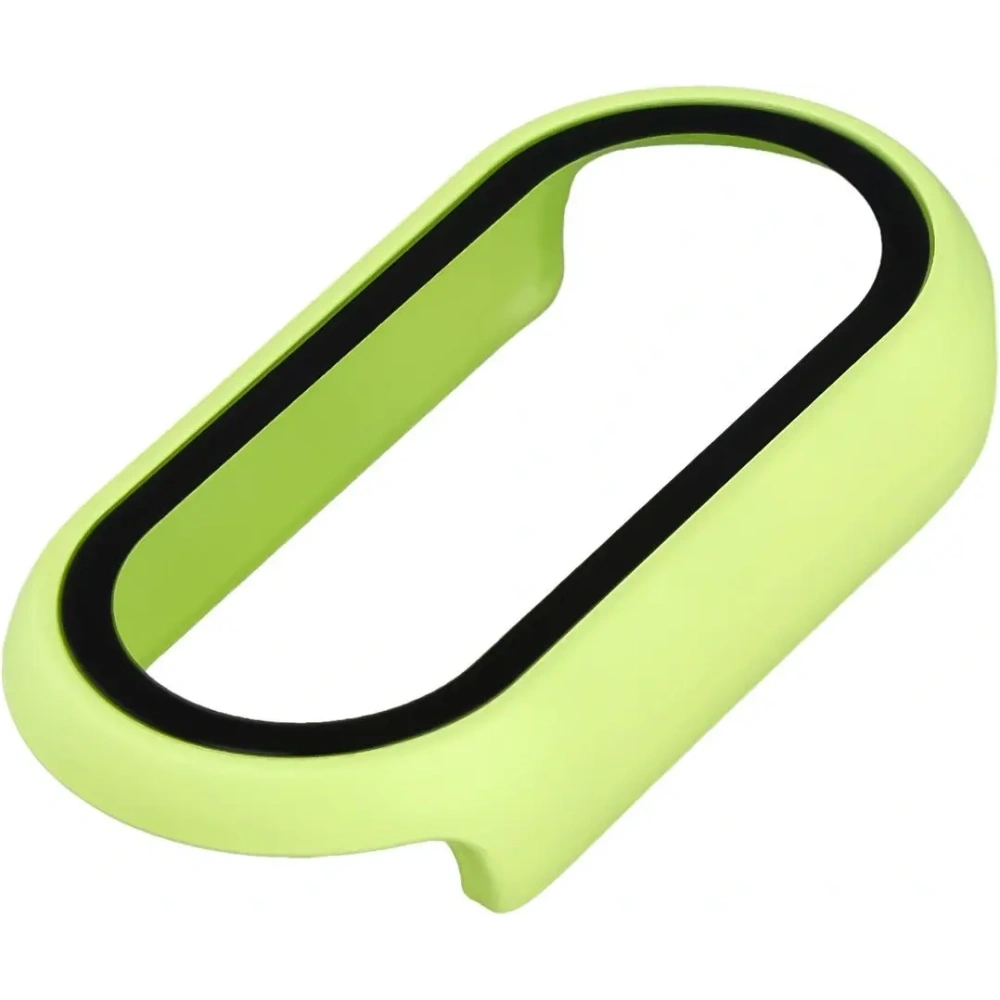 Etui ze szkłem do zegarka Bizon Case+Glass Watch do Xiaomi Smart Band 10 jasnozielone