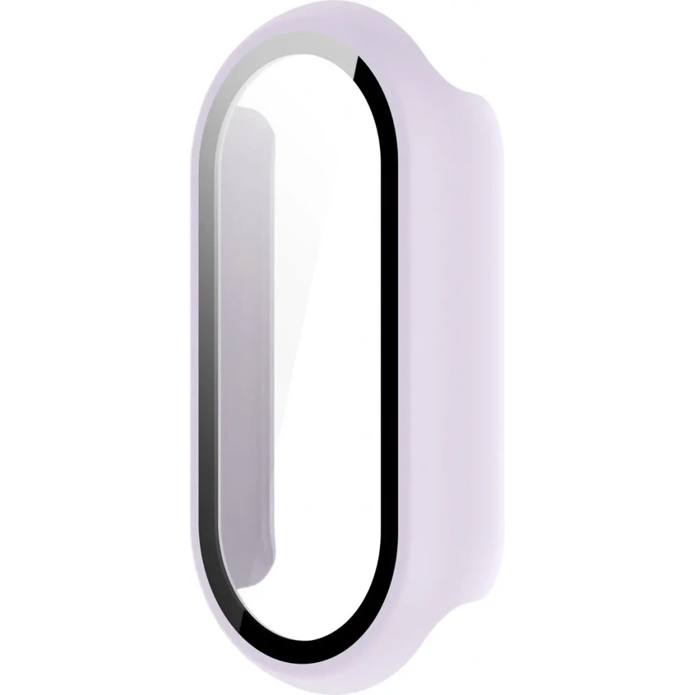 Etui ze szkłem do zegarka Bizon Case+Glass Watch do Xiaomi Smart Band 10 jasnofioletowe