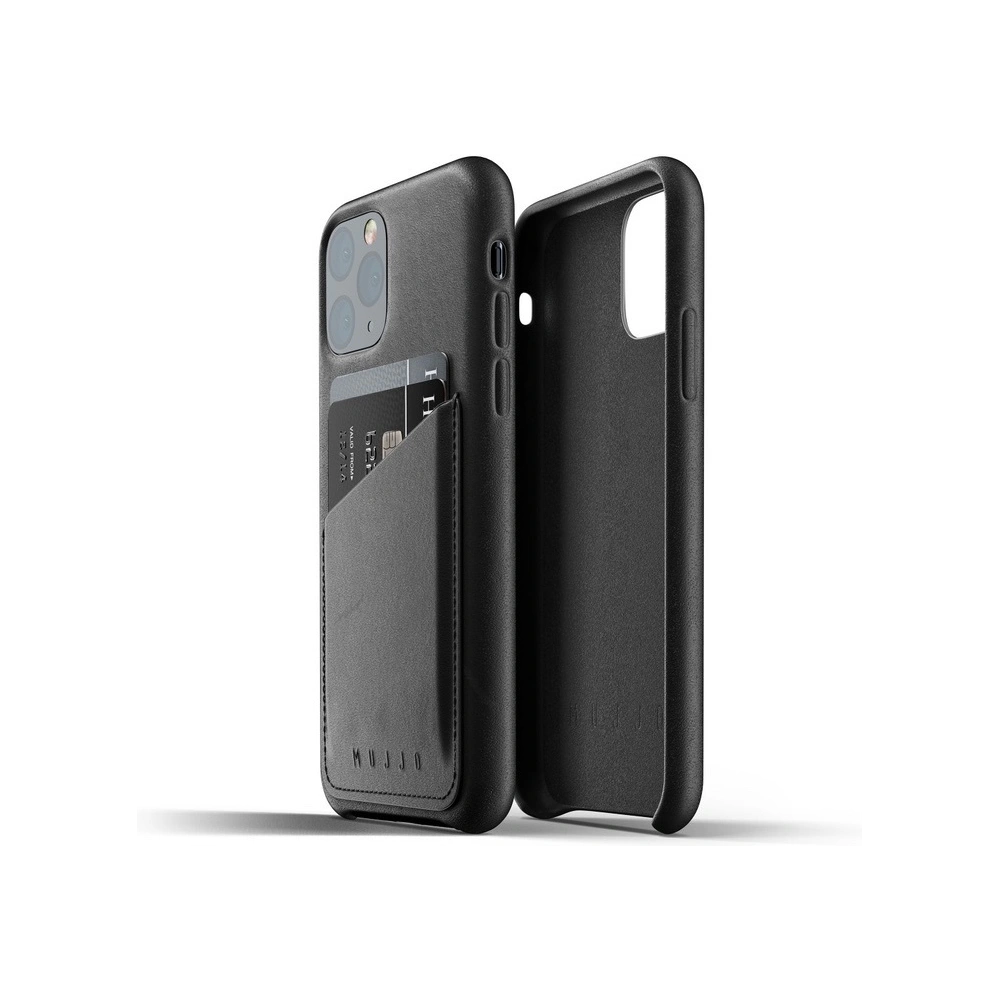 Etui Mujjo Full Leather Wallet Case Apple iPhone 11 Pro (czarne)