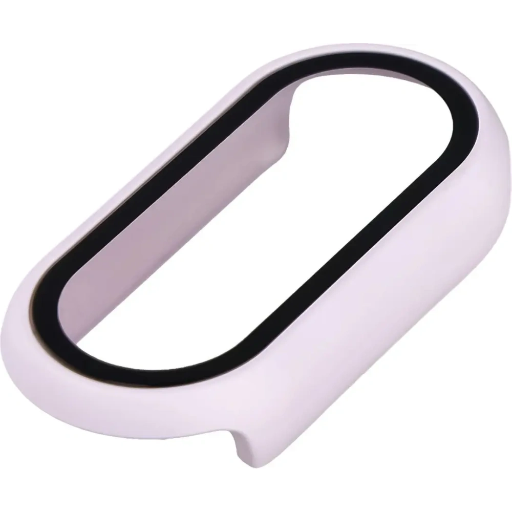 Etui ze szkłem do zegarka Bizon Case+Glass Watch do Xiaomi Smart Band 10 jasnofioletowe