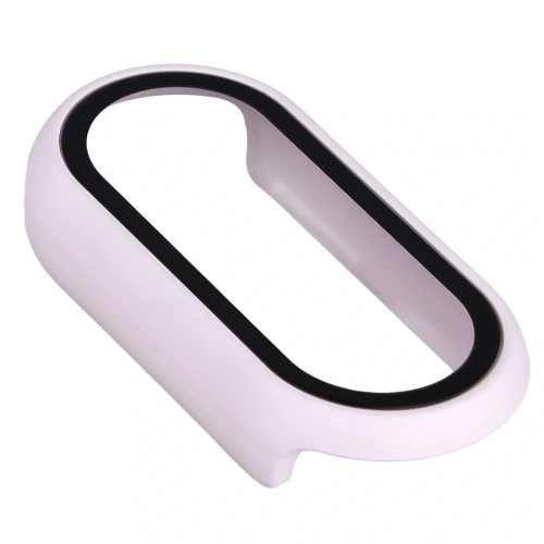Etui ze szkłem do zegarka Bizon Case+Glass Watch do Xiaomi Smart Band 10 jasnofioletowe