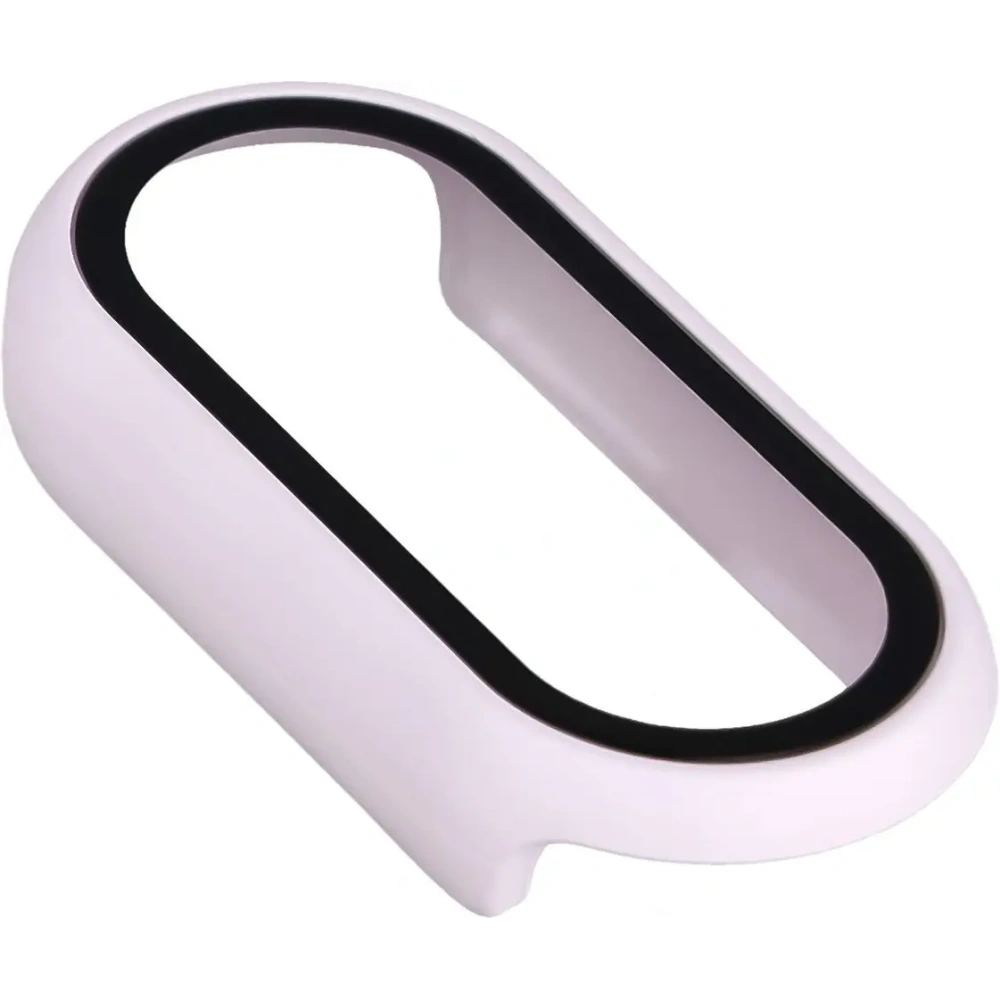 Etui ze szkłem do zegarka Bizon Case+Glass Watch do Xiaomi Smart Band 10 jasnofioletowe