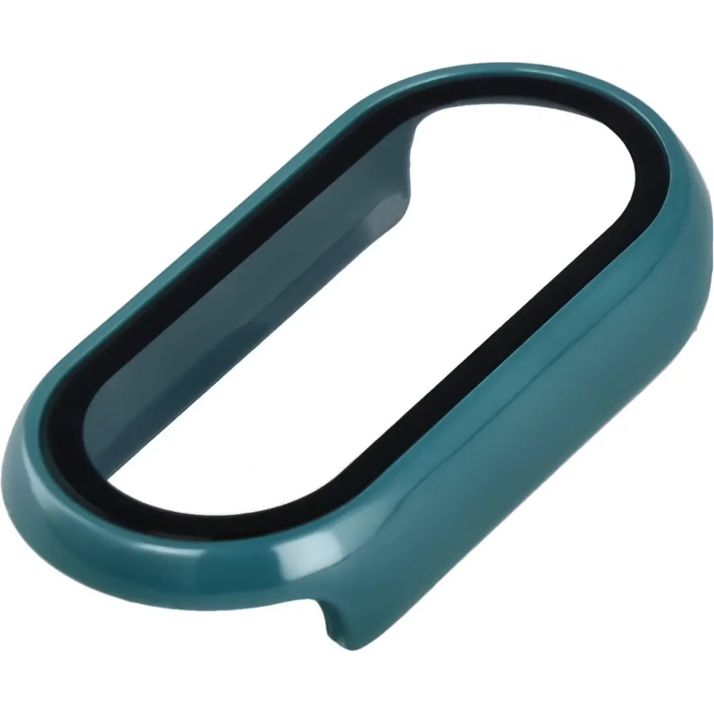 Etui ze szkłem do zegarka Bizon Case+Glass Watch do Xiaomi Smart Band 10 ciemnozielone