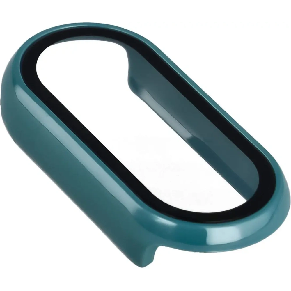 Etui ze szkłem do zegarka Bizon Case+Glass Watch do Xiaomi Smart Band 10 ciemnozielone