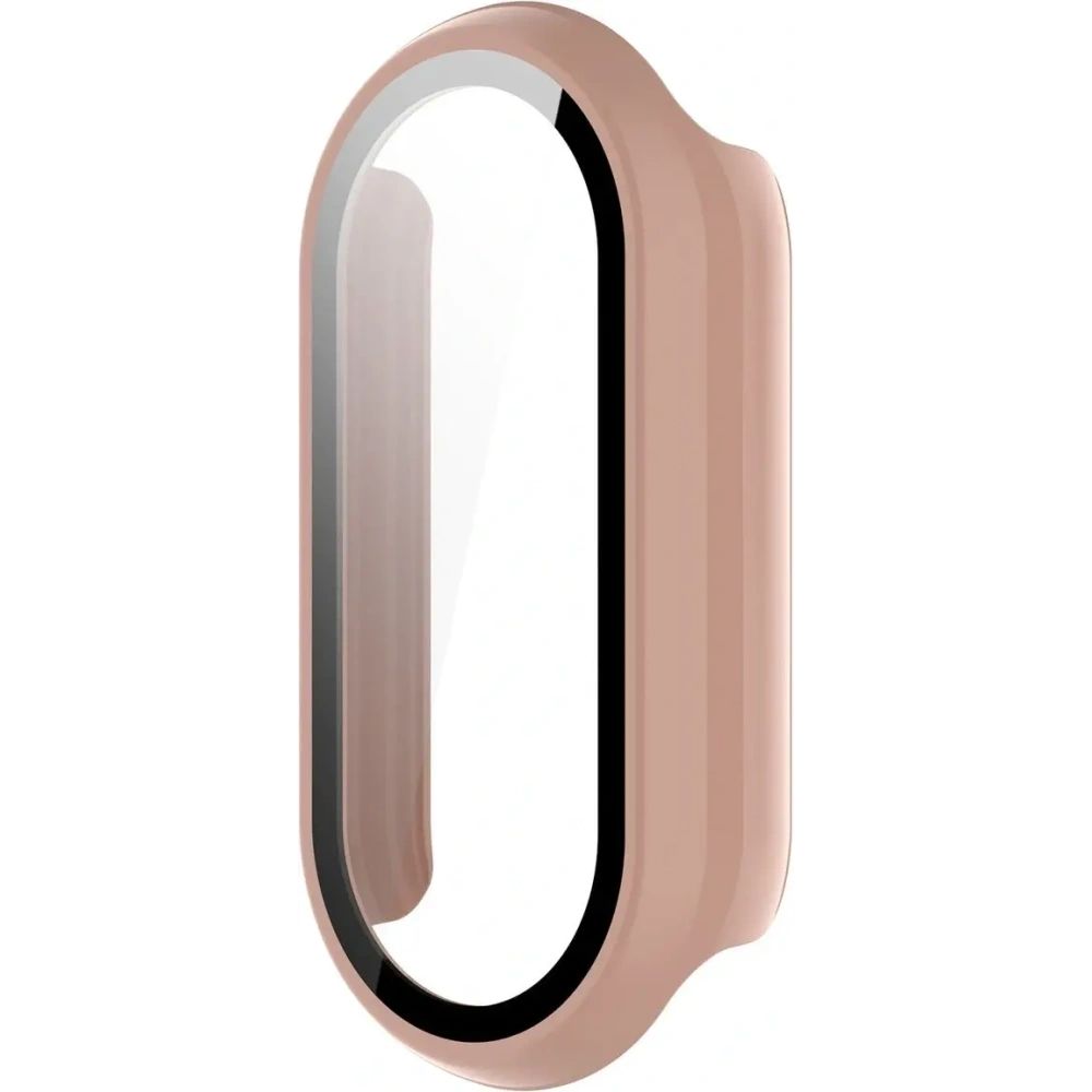 Etui ze szkłem do zegarka Bizon Case+Glass Watch do Xiaomi Smart Band 10 różowe