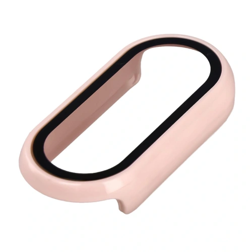 Etui ze szkłem do zegarka Bizon Case+Glass Watch do Xiaomi Smart Band 10 różowe