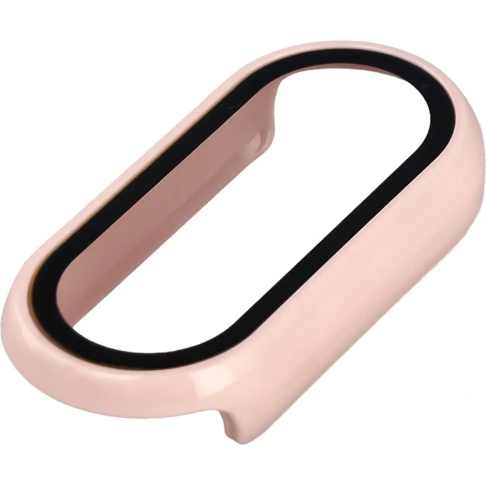 Etui ze szkłem do zegarka Bizon Case+Glass Watch do Xiaomi Smart Band 10 różowe