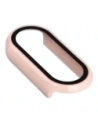 Etui ze szkłem do zegarka Bizon Case+Glass Watch do Xiaomi Smart Band 10 różowe