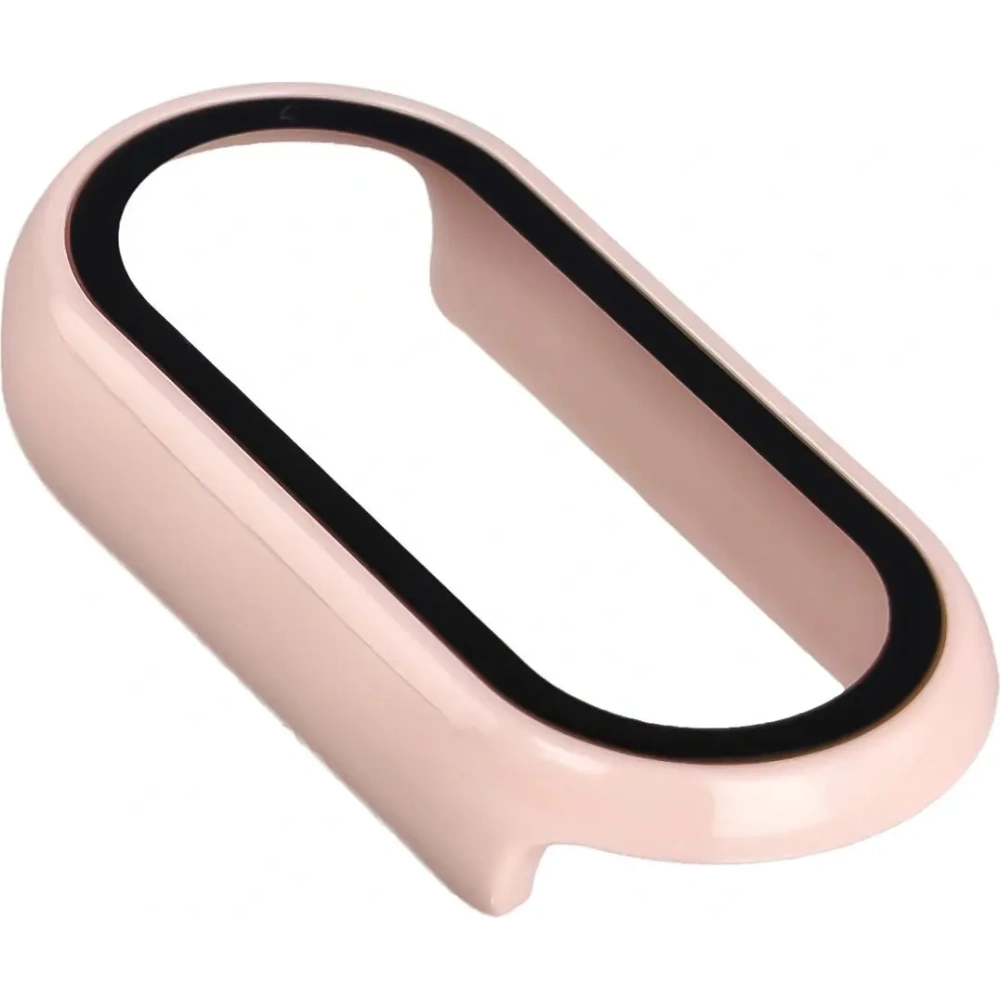 Etui ze szkłem do zegarka Bizon Case+Glass Watch do Xiaomi Smart Band 10 różowe
