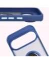 Etui z uchwytem na palec Bizon Case Hybrid Ring do Google Pixel 10 / 10 Pro przydymione z granatową ramką