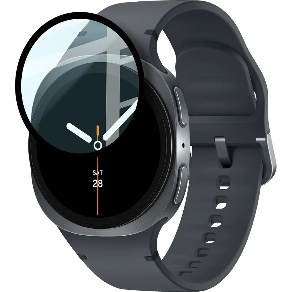 Szkło hybrydowe Bizon Glass Watch Edge Hybrid dla Samsung Galaxy Watch 8 40mm czarne