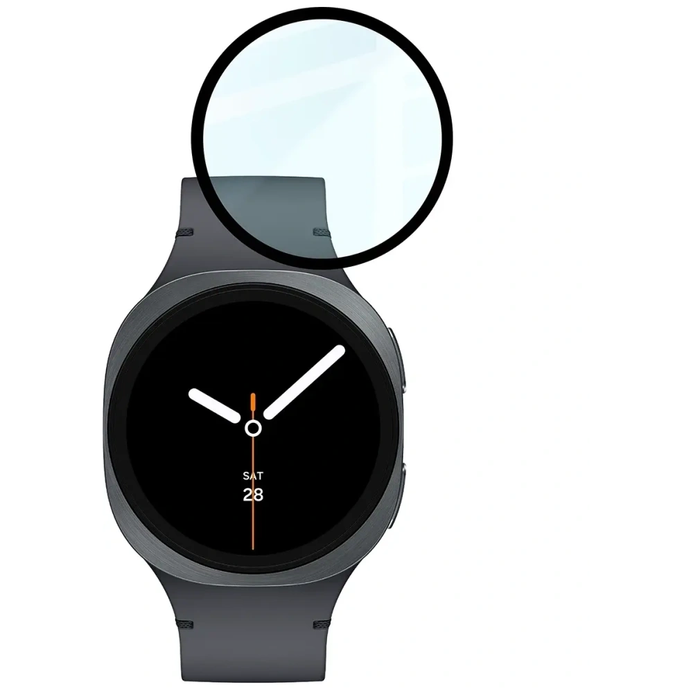 Szkło hybrydowe Bizon Glass Watch Edge Hybrid dla Samsung Galaxy Watch 8 40mm czarne