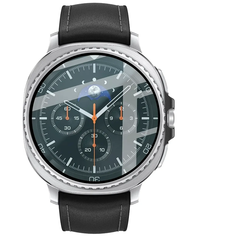 Szkło hybrydowe Bizon Glass Watch Edge Hybrid dla Samsung Galaxy Watch 8 Classic 46mm czarne
