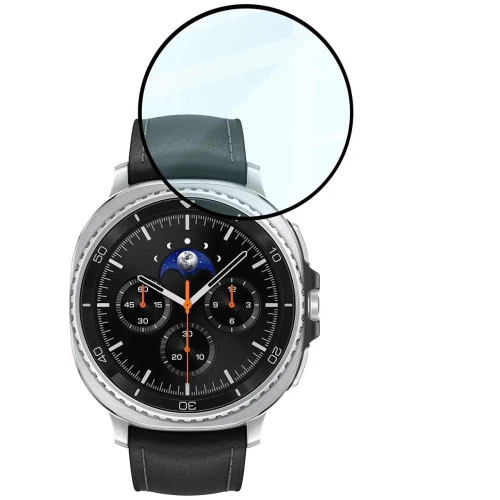 Szkło hybrydowe Bizon Glass Watch Edge Hybrid dla Samsung Galaxy Watch 8 Classic 46mm czarne