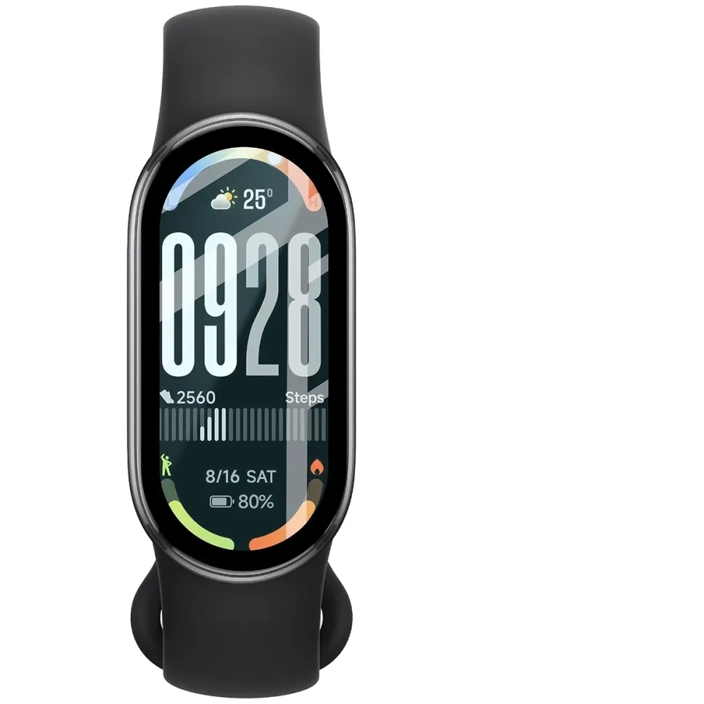 Szkło hybrydowe Bizon Glass Watch Edge Hybrid dla Xiaomi Smart Band 10 czarne