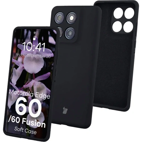 Silikonowe etui Bizon Soft Case do Motorola Edge 60 Fusion / 60 czarne