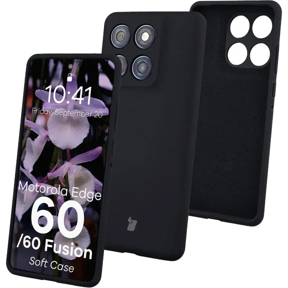 Silikonowe etui Bizon Soft Case do Motorola Edge 60 Fusion / 60 czarne