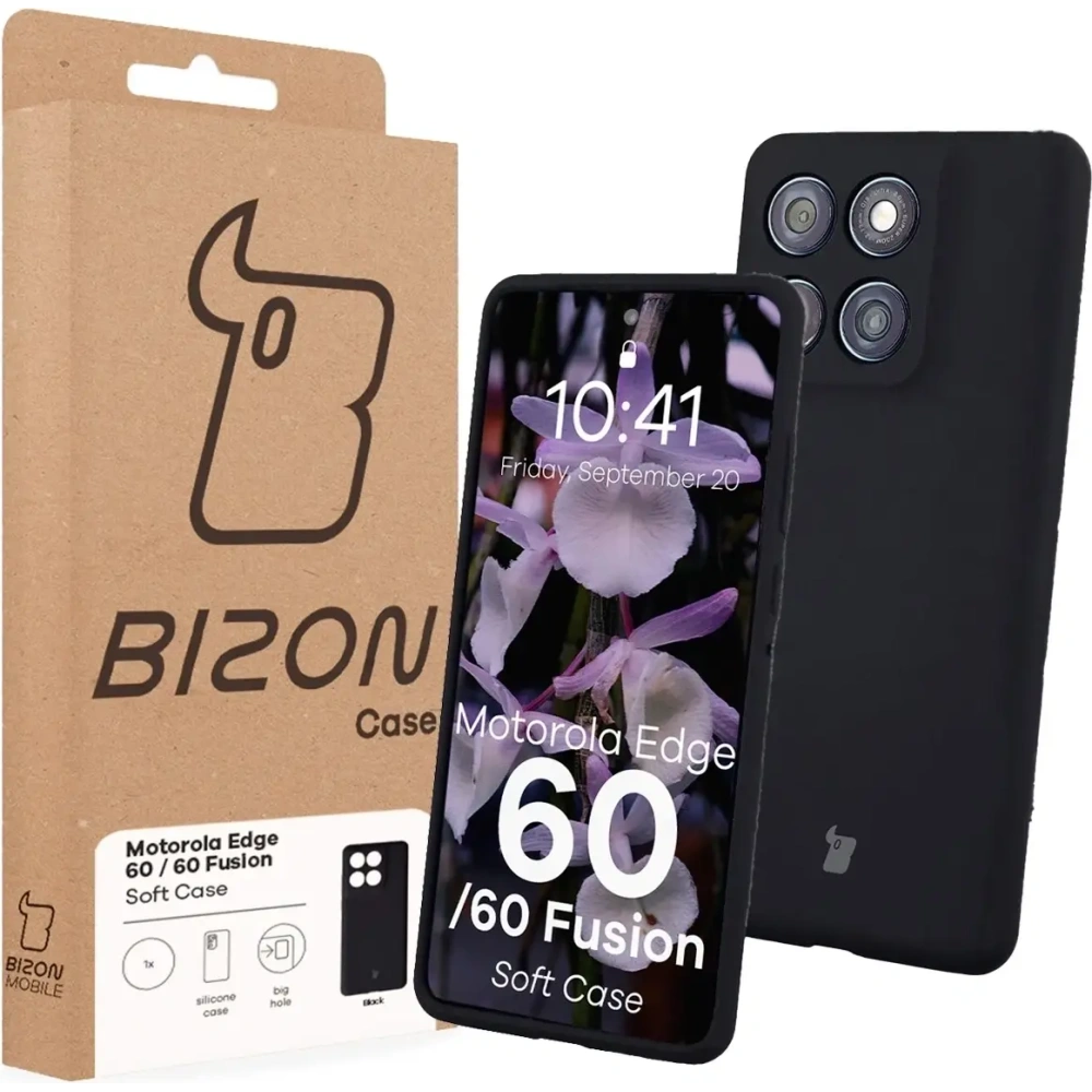 Silikonowe etui Bizon Soft Case do Motorola Edge 60 Fusion / 60 czarne