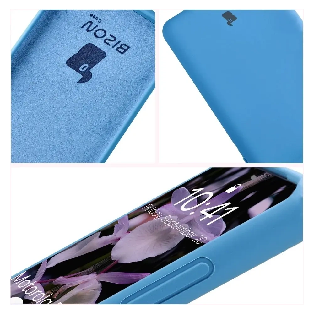 Silikonowe etui Bizon Soft Case do Motorola Edge 60 Fusion / 60 niebieskie
