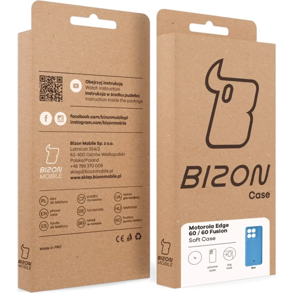 Silikonowe etui Bizon Soft Case do Motorola Edge 60 Fusion / 60 niebieskie