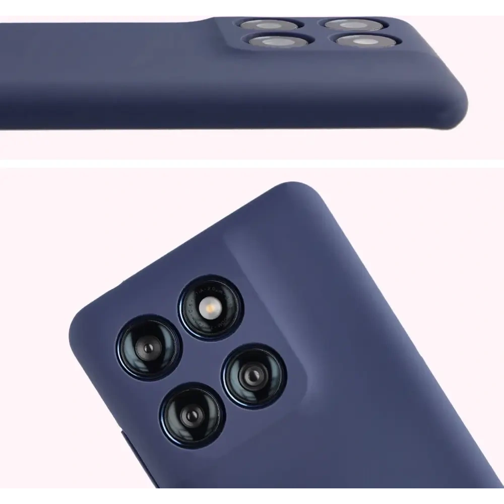 Silikonowe etui Bizon Soft Case do Motorola Edge 60 Fusion / 60 ciemnoniebieskie