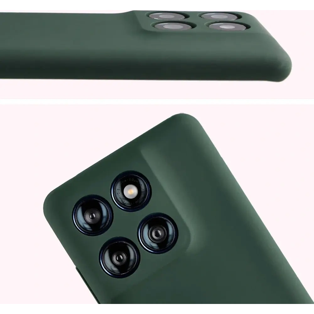 Silikonowe etui Bizon Soft Case do Motorola Edge 60 Fusion / 60 ciemnozielone